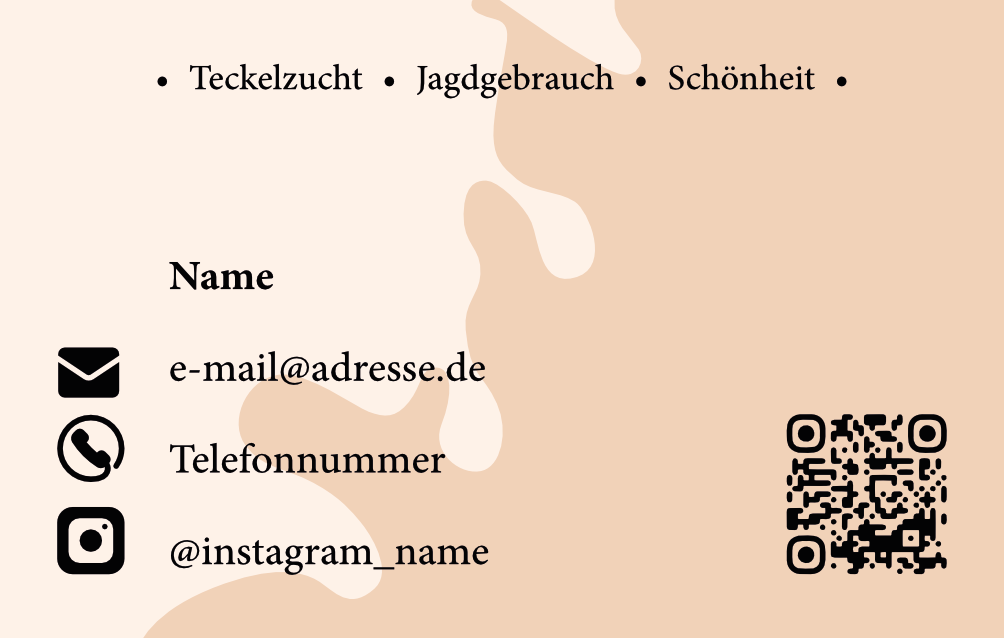 Visitenkarte Rückseite