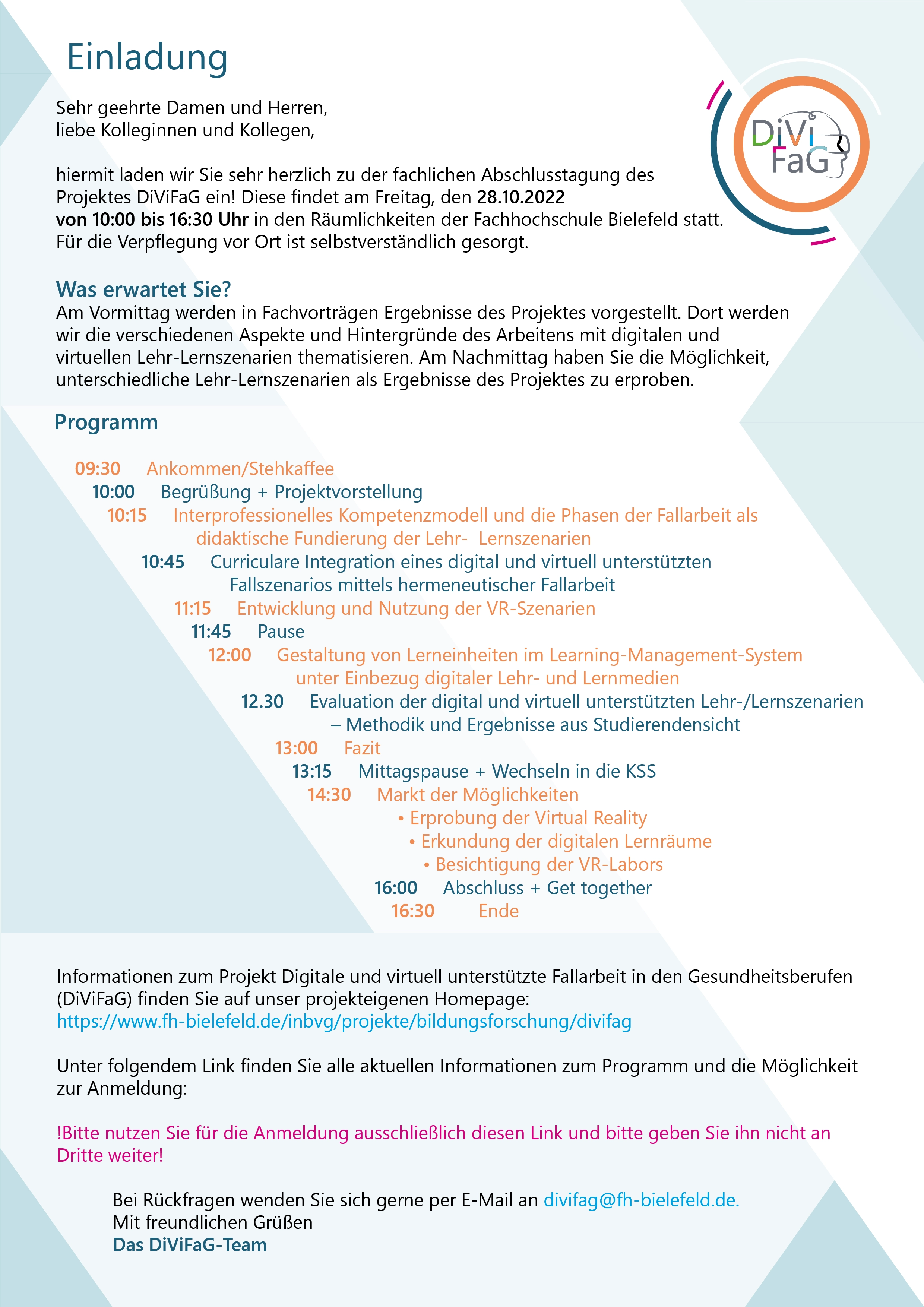Einladung Abschlusstagung